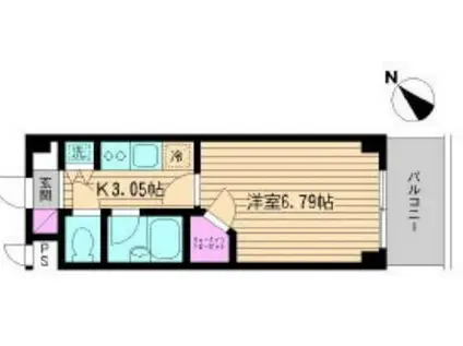 メルベーユ池之内(1K/2階)の間取り写真