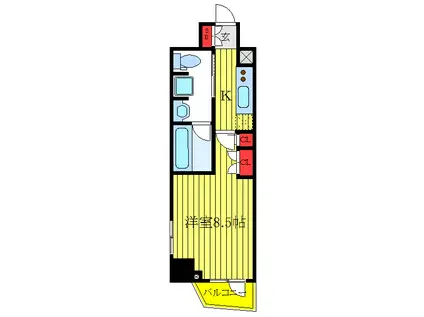 ステージファースト赤羽アジールコート(1K/7階)の間取り写真