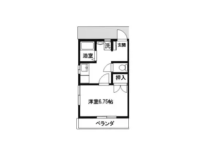 コーポ黒沢(1K/2階)の間取り写真