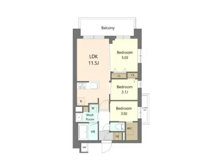 S-RESIDENCE東浦和AGUA(3LDK/2階)の間取り写真