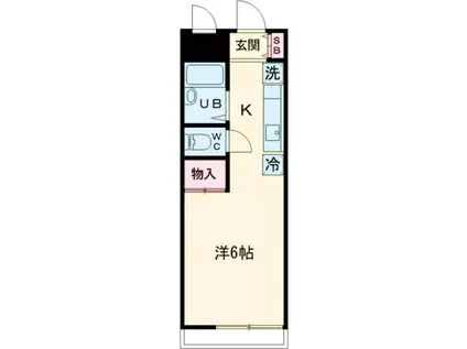 ソレイユ(ワンルーム/2階)の間取り写真