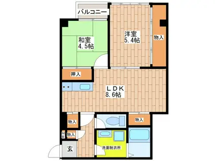 メルヘン21(2LDK/2階)の間取り写真