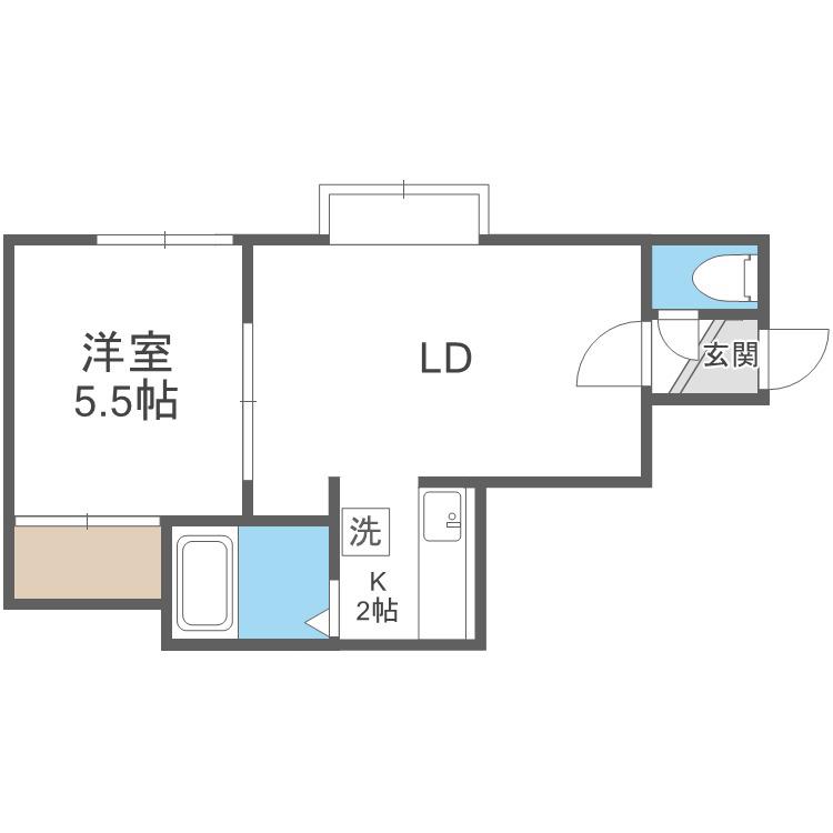 レスポール(1LDK/2階)の間取り写真