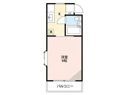 アルティア・レーヴ(1K/2階)の間取り写真