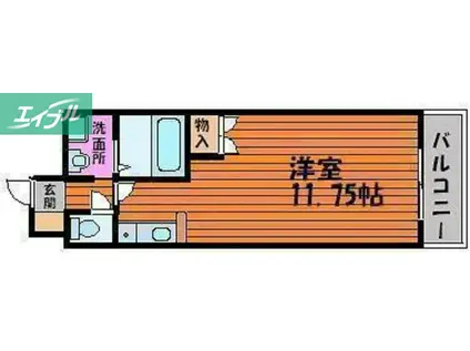 ロイヤルレピュート東島田(ワンルーム/3階)の間取り写真