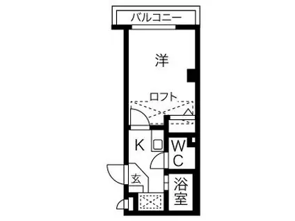 ウィン・グランデ春日原(1K/3階)の間取り写真