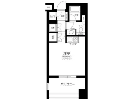 オーベル馬込IL(ワンルーム/4階)の間取り写真