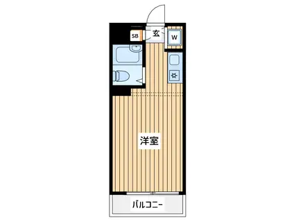 サンマリーナ西八王子(ワンルーム/4階)の間取り写真