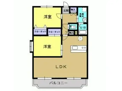 ボウ・ビラージュ(2LDK/1階)の間取り写真