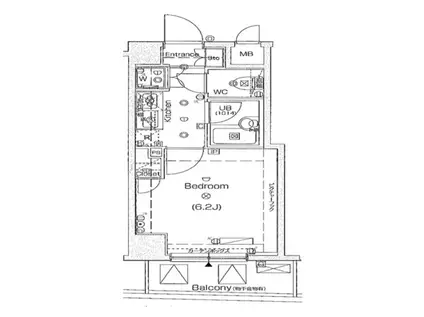 スパシエジーベック池袋ウエスト(1K/5階)の間取り写真