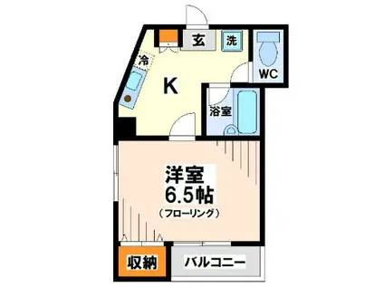 FYハイア(1K/2階)の間取り写真