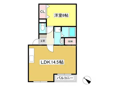 ファミールY.S(1LDK/1階)の間取り写真