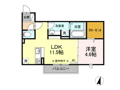 ＪＲ東海道本線 豊橋駅 バス乗車時間：21分 最寄りバス停で下車 徒歩4分 3階建 築9年(1LDK/3階)の間取り写真