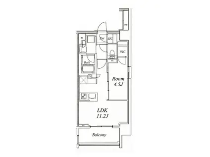 オープンレジデンシア丸の内 THE COURT(1LDK/4階)の間取り写真