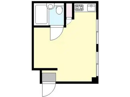 樫山ビル若葉荘(ワンルーム/2階)の間取り写真