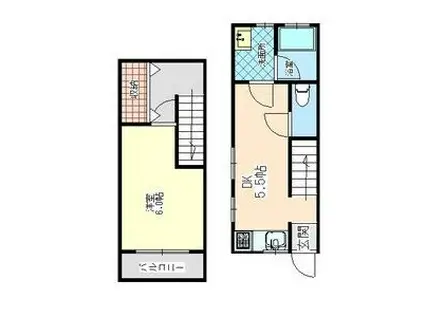 メゾンドK(1DK/1階)の間取り写真