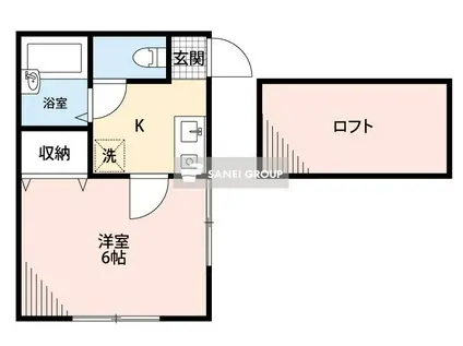 ブルーワンダー(1K/1階)の間取り写真