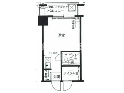 モンテベルデ築地(1K/3階)の間取り写真