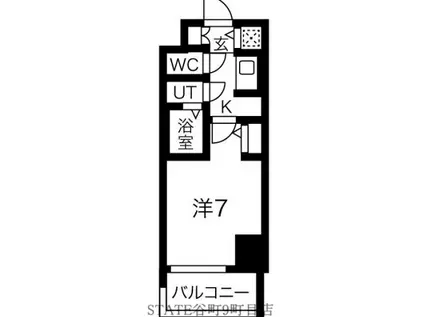 サムティ難波VIVO(1K/11階)の間取り写真