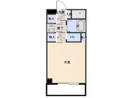 プラネットパーク牛田旭(1K/6階)の間取り写真