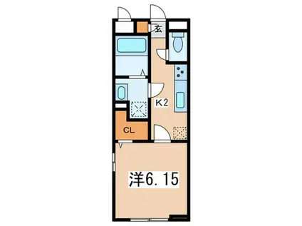 リコルテ湘南(1K/3階)の間取り写真
