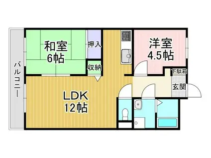 ヴィラアヴァンセ(3LDK/2階)の間取り写真