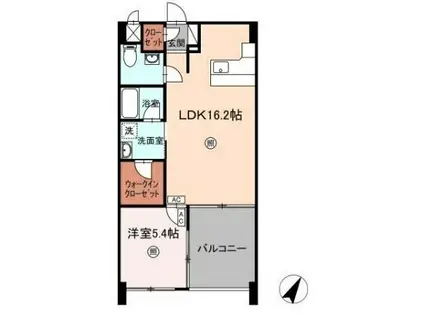 セントラルプレイス那覇新都心(1LDK/2階)の間取り写真