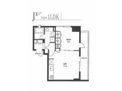 ステイシス町屋(1LDK/8階)の間取り写真