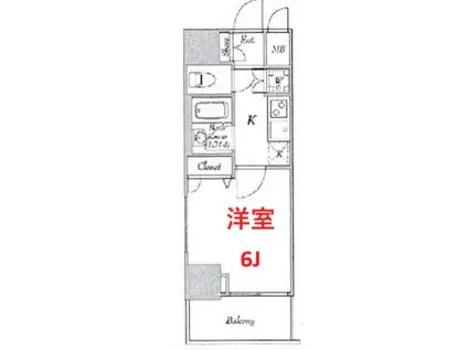 ブライズ品川南LE-LION(1K/1階)の間取り写真