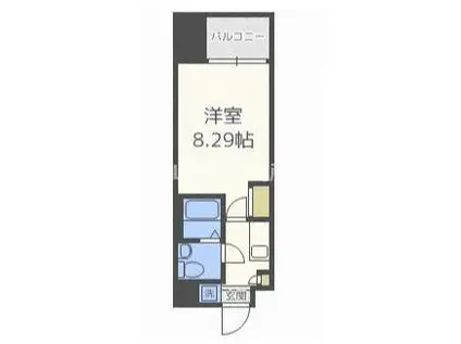 サンヴィラ都島北通(1K/2階)の間取り写真