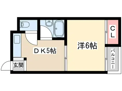 シティライフ新大阪(1DK/2階)の間取り写真