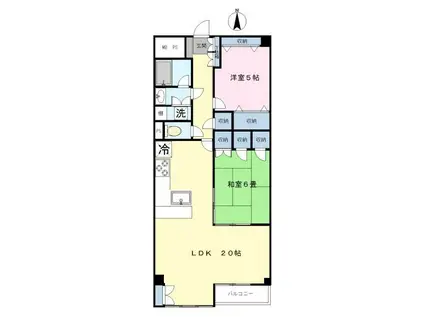 シーアイマンション碑文谷(2LDK/2階)の間取り写真