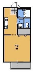グリーンコートA(1K/2階)の間取り写真