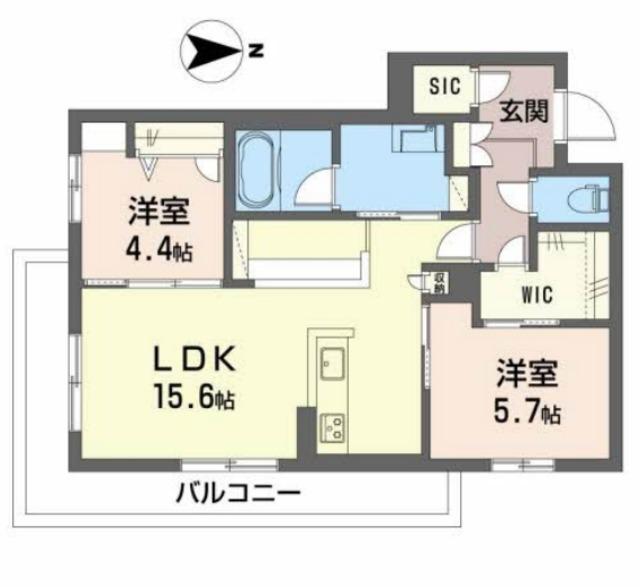 ライフステージ東和(2LDK/2階)の間取り写真