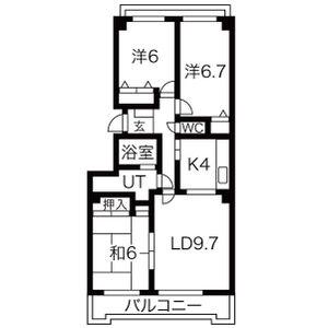ラ・ヴィレット城屋敷(3LDK/2階)の間取り写真