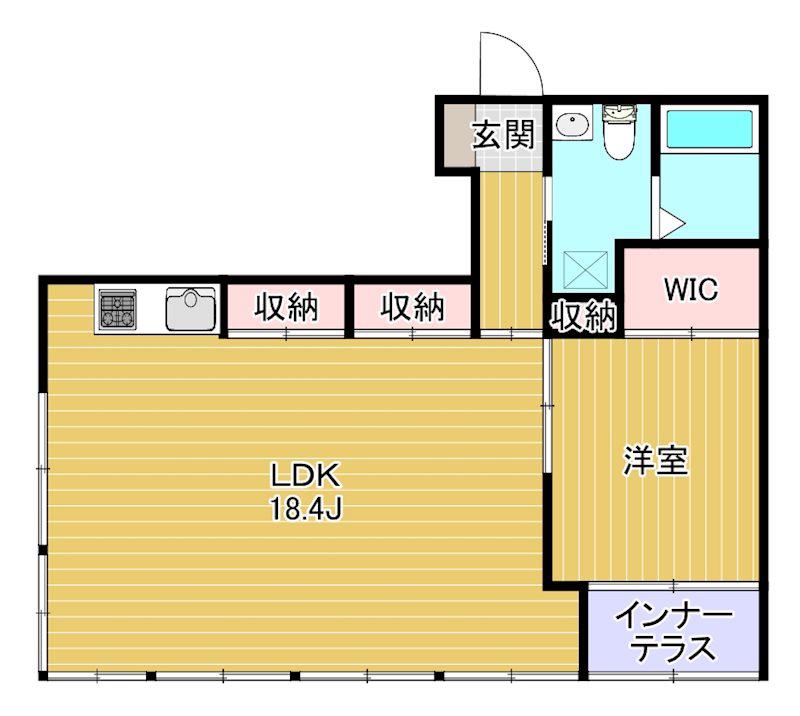 STYLE9(1LDK/2階)の間取り写真