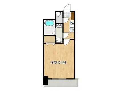 クロノス48練兵町(1K/3階)の間取り写真