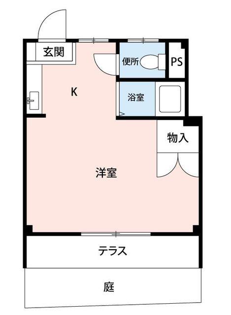 渋田コーポ(ワンルーム/1階)の間取り写真