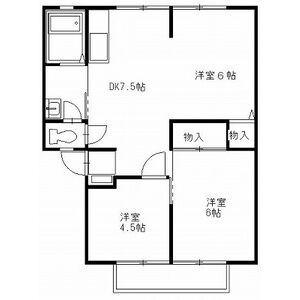 サンビレッジ青山五番館(3DK/2階)の間取り写真