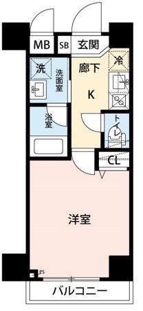 RISING PLACE 押上(1K/2階)の間取り写真