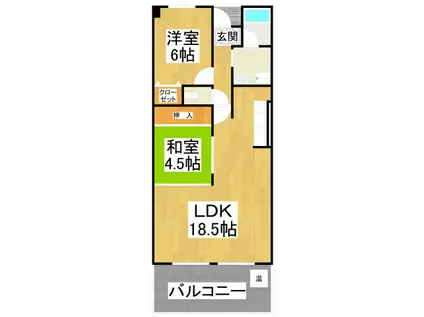 ギャレ金剛(2LDK/2階)の間取り写真