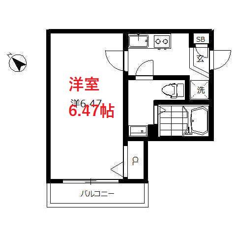 インベスト蒲田イースト7(1K/3階)の間取り写真