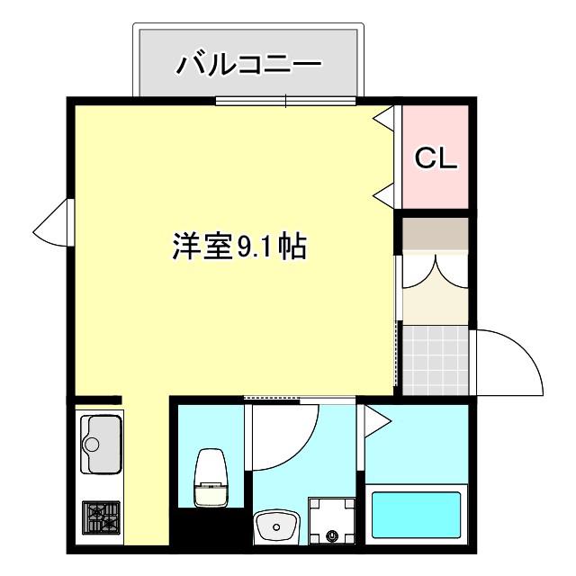 ゴールドレジーナIII(ワンルーム/2階)の間取り写真