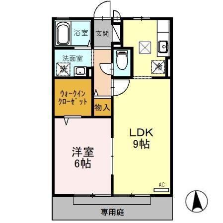 グランメイゾン(1LDK/1階)の間取り写真