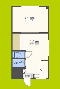 第一長谷ビル(1LDK/4階)の間取り写真