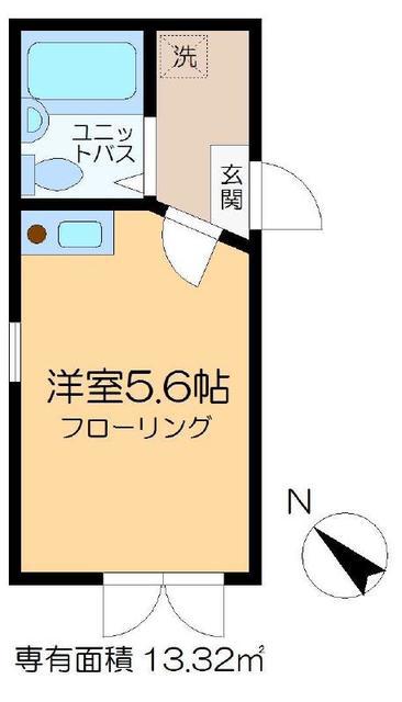 エルプレミア平井(ワンルーム/2階)の間取り写真