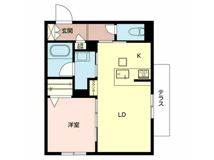 CURIAS(1LDK/2階)の間取り写真