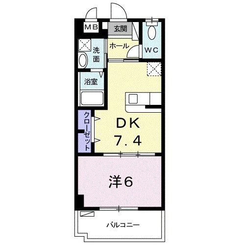 TH-5(1DK/3階)の間取り写真
