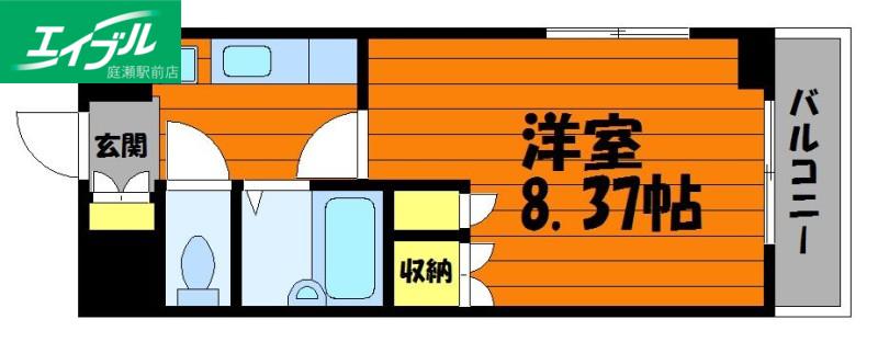 ジュネス天領I(1K/5階)の間取り写真