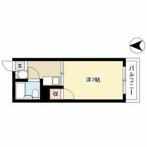 コーポラスヒロ(1K/2階)の間取り写真